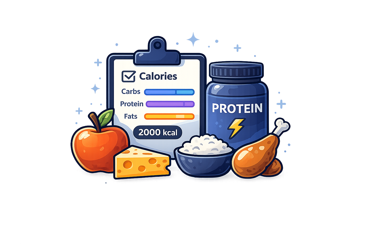 Calories and macros illustration